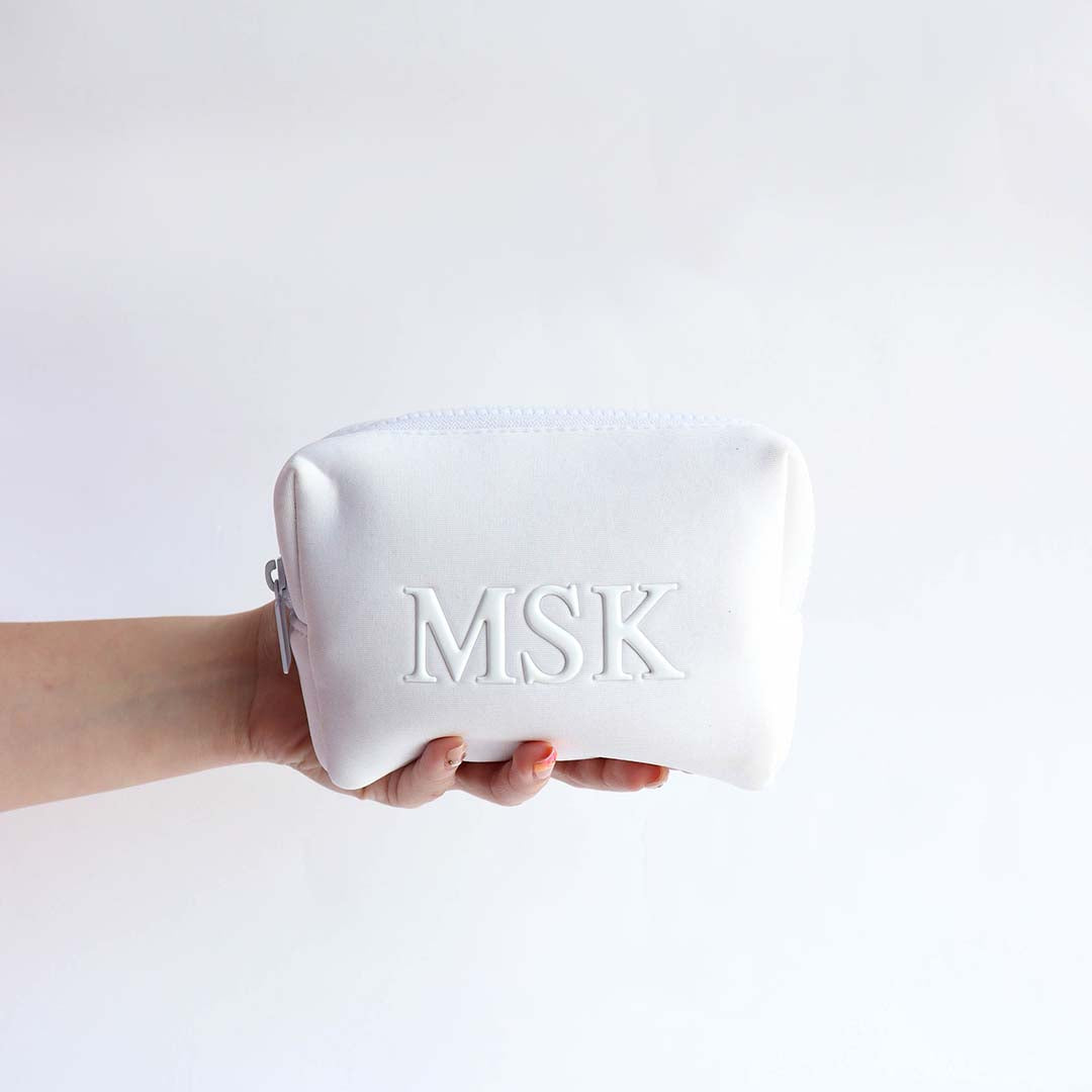 MSK White Travel Pouch
