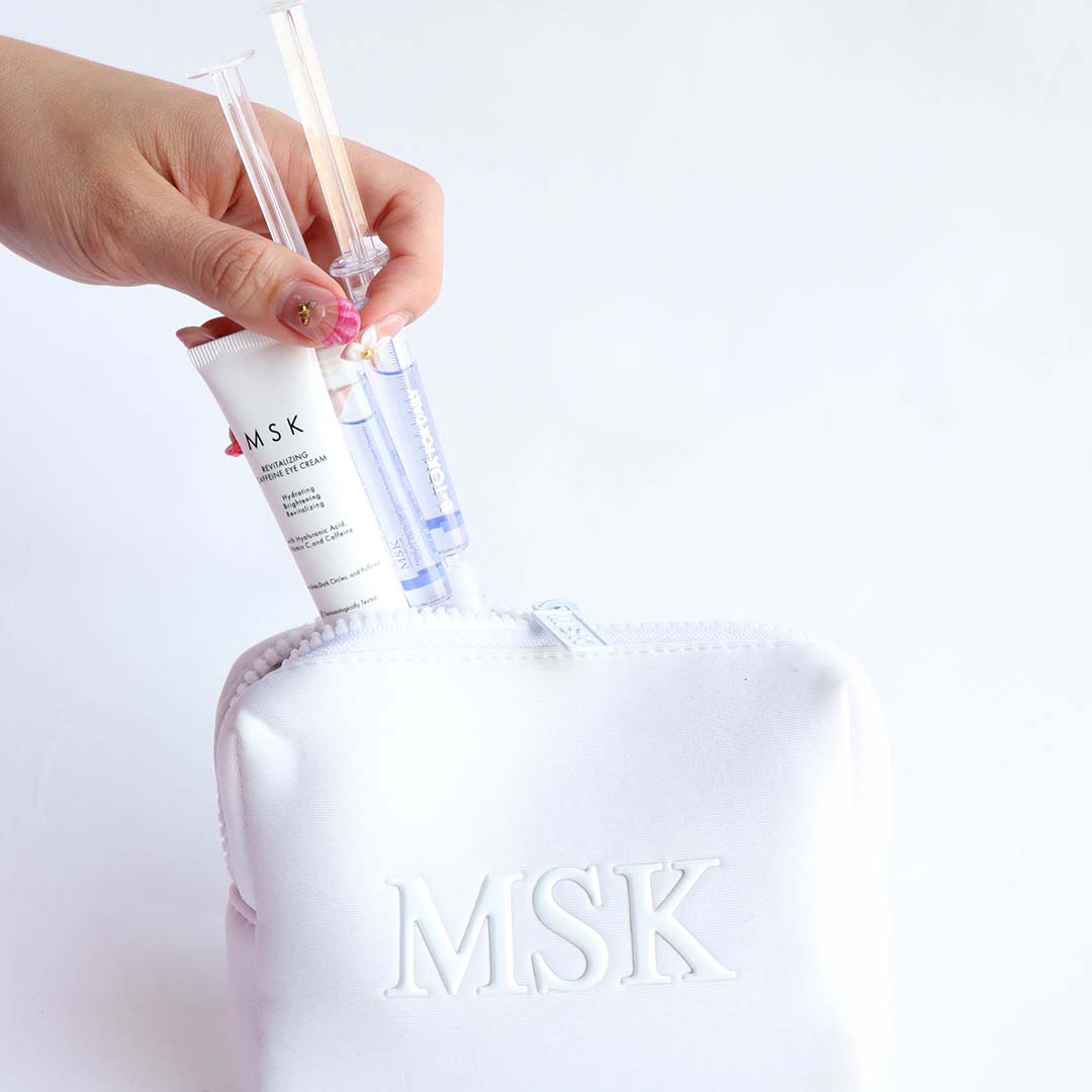MSK White Travel Pouch